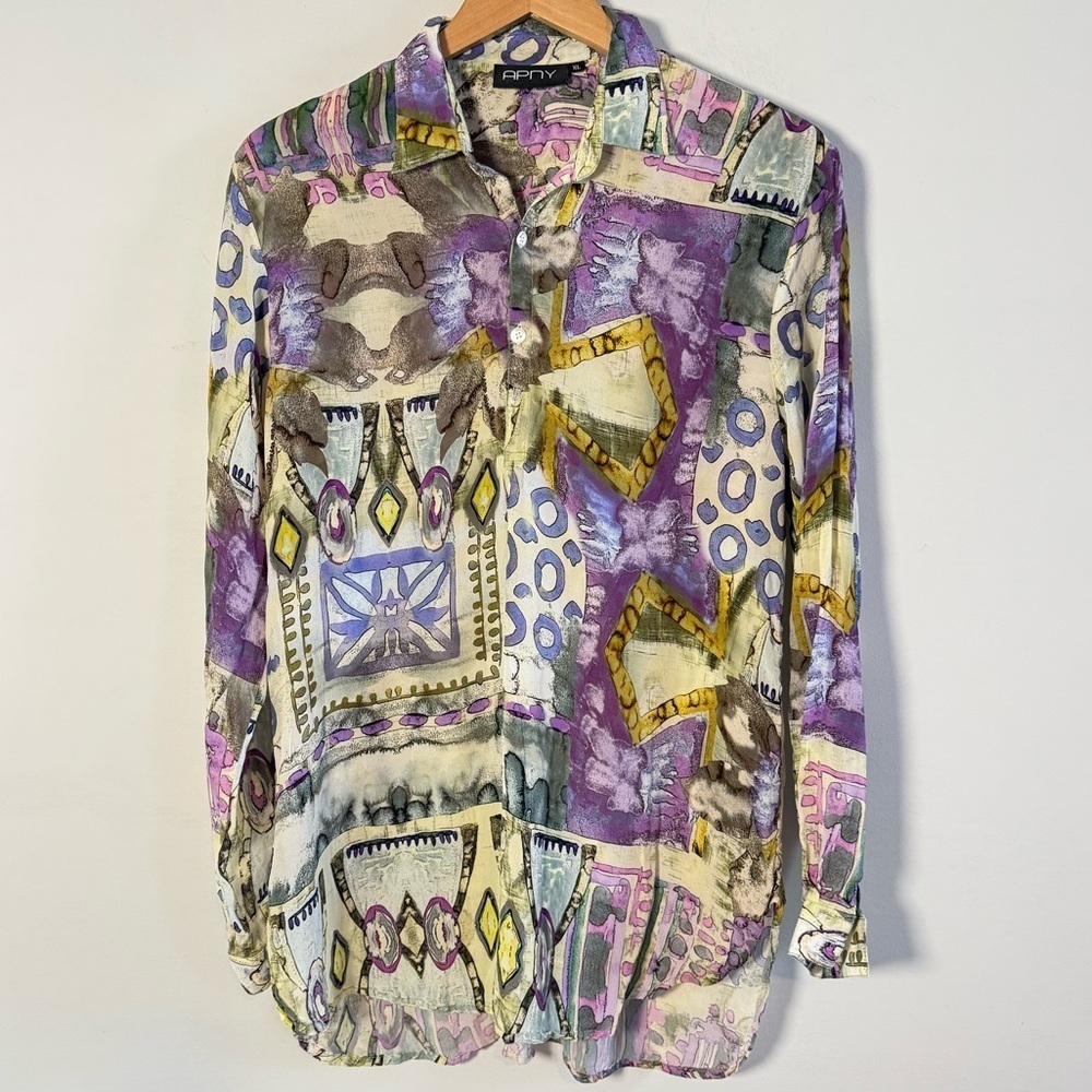 APNY Women's Multicolor Printed Tunic Top, Size XL